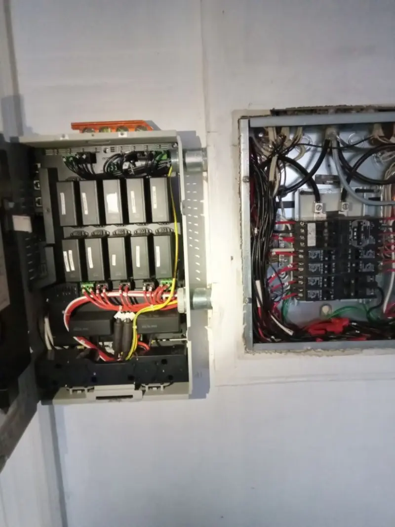 Electrical panel upgrade completed for Security Camera Wiring in Elm Springs